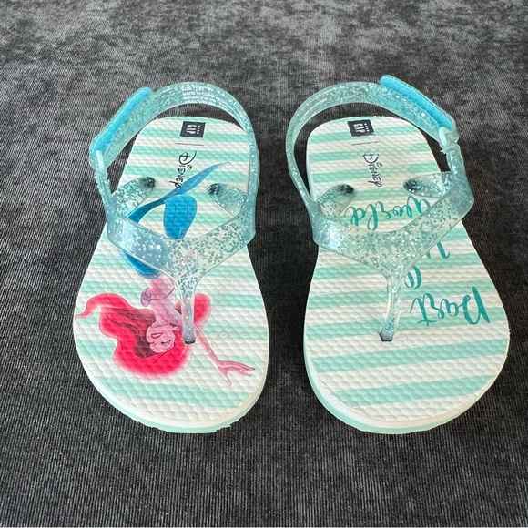 Baby Gap Ariel Flip Flops Size 7-8 - Picture 4 of 6
